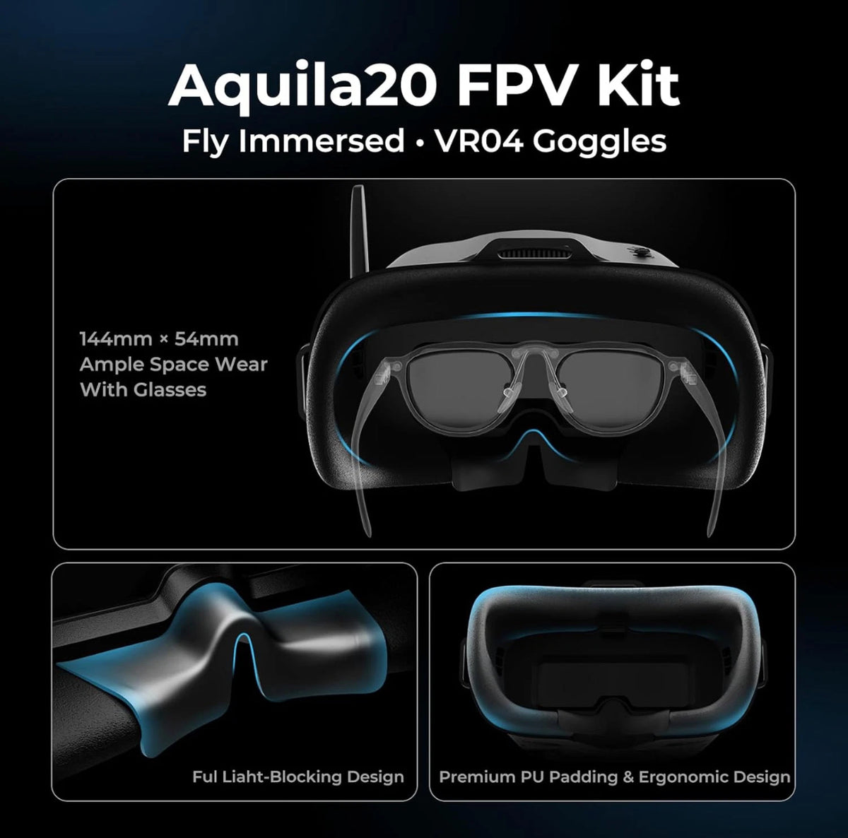 BETAFPV Aquila20 FPV Kit with LiteRadio 4 VR04 for Beginner to Pro Indoor Outdoor